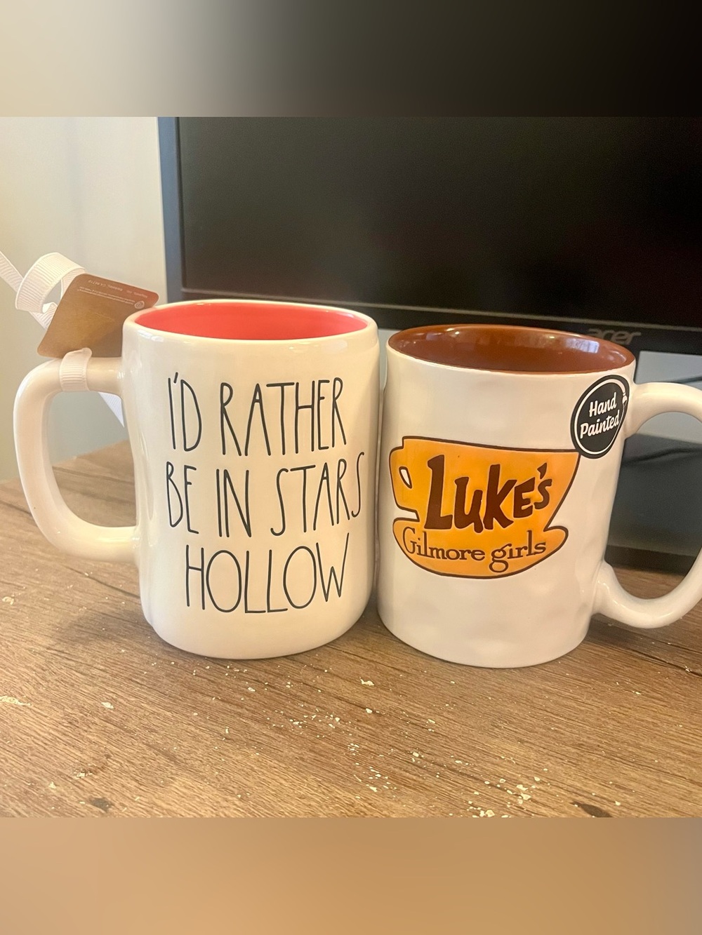 Gilmore Girls coffee mugs (Set of 2 NWT)- Rae Dunn Stars Hollow & Luke’s Diner